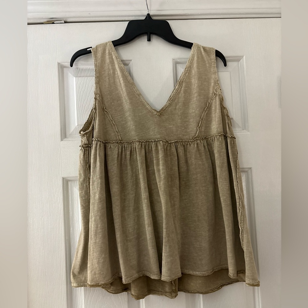 Mustard Seed Tan Blouse size M